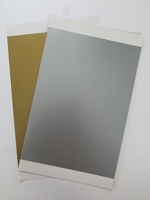 PrinttaMark Gold and Silver Substrates 10 pieces per Package and 10 Laminating Sheets per Package